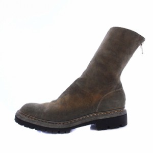 【中古】nonnative GUIDI BACK ZIP BOOTS HORSE LEATHER ショートブーツ スエード 42 27cm グレー ブラウン 茶