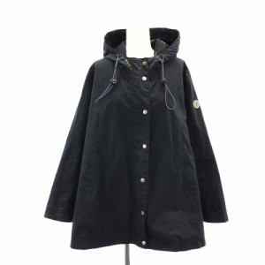 【中古】バブアー Barbour ポンチョ ジャケット フード USA4 紺 ネイビー /ES ■OS レディース