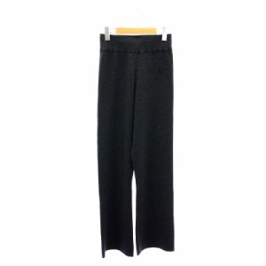 【中古】未使用品 エーピーストゥディオ アパルトモン WOOL RIB PT パンツ ストレート ウール 036 グレー レディース