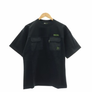 【中古】バックチャンネル BACK CHANNEL 2323208 DOUBLE POCKET T Tシャツ カットソー 半袖 胸ポケット M 黒 緑