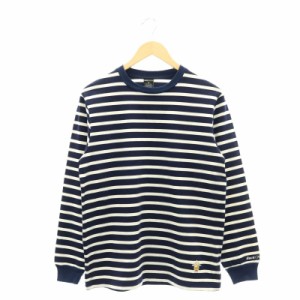 【中古】バックチャンネル BACK CHANNEL BORDER CREW SWEAT スウェット カットソー 長袖 ロンT ボーダー コットン M