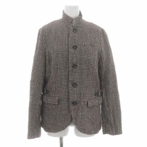 【中古】パドカレ pas de calais リネンウール ジャケット シングル 38 M 茶 ブラウン ベージュ