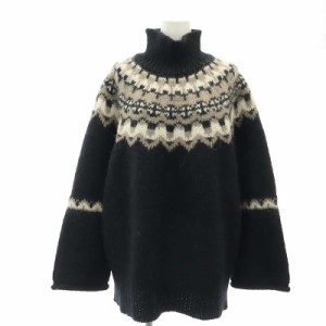 【中古】バトナー BATONER MOHAIR NORDIC TURTLE NECK ニット セーター 長袖 プルオーバー ウール混 モヘヤ混