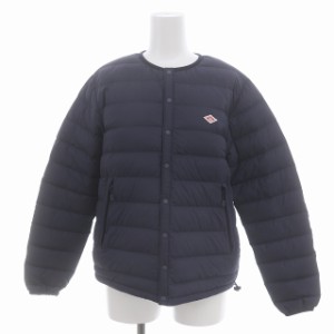 【中古】ダントン 22AW パッカブル インナー ダウン ジャケット ノーカラー アウター S 紺 KW22-113-02 レディース