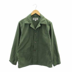 【中古】エンジニアードガーメンツ WORKADAYUTILITY JACKET コットンサテンカバーオール ジャケット XS 緑 メンズ