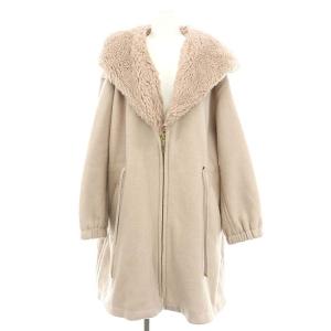 【snidel】スナイデル レディモッズコート F ピンクベージュ ボア 羊毛 snidel】スナイデル レディモッズコート F ピンクベージュ ボア
