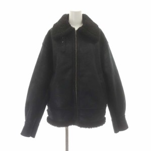 【中古】未使用品 デミルクス ビームス Demi-Luxe BEAMS 23AW Fムートンブルゾン ジャケット ボア 38 黒 ブラック /HK