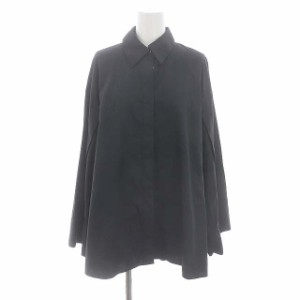 【中古】プルミエアロンディスモン 1er Arrondissement 23AW コットンブロードケープシャツ ブラウス 長袖 38 黒