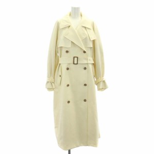 【中古】アメリヴィンテージ AMERI SUPERIOR FLARE TRENCH COAT トレンチコート ロング ベルト付き S アイボリー