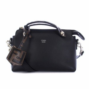 【中古】フェンディ FENDI バイ ザ ウェイ ミニ ボストンバッグ ショルダーバッグ 2WAY レザー 黒 ブラック 8BL145