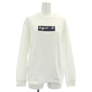 【中古】アニエスベー 19SS アダムエロペ別注 BOX LOGO LONG SLEEVE TEE Tシャツ ロンT カットソー 長袖 プリント