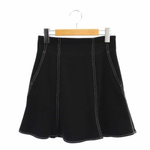 【中古】スナイデル SNIDEL 22AW ヘムフレアミニスカショートパンツ キュロット フレア 0 S 黒 ブラック