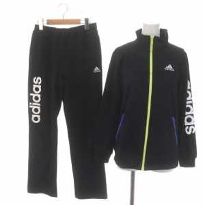 【中古】アディダス adidas トラックジャケット トラックパンツ セットアップ ジャージ 長袖 フロントジップイージー L 