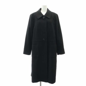 Leilian リアルファー ロングコート キャメル ブレンド ネイビー Leilian リアルファー ロングコート キャメル ブレンド ネイビー