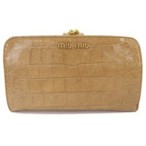 miumiu きざみ 財布 マドラス バイカラー がま口 レディース