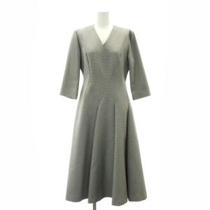 美品】CELFORD ロングワンピース ブルー リボン 38 七分袖
