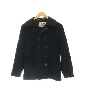 美品✨️SCHOTT ショット Pコート キルティング 肉厚 ブラック　38 人気✨ SCHOTT ショット ピーコート キルティング 肉厚 ブラック 38