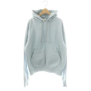 【中古】ロク ビューティーアンドユース COLOR SWEAT HOODIE パーカー プルオーバー 水色 /MI ■OS ■SH レディース