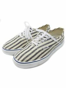 中古 バンズ Vans スニーカー シューズ ストライプ柄 キャンバス 軽量