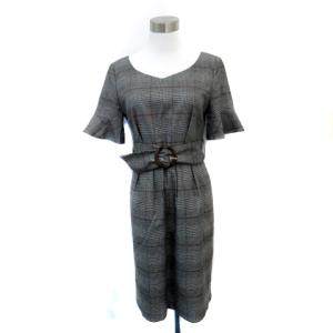 グレン チェック ワンピース 半袖 グレーの通販 Au Pay マーケット