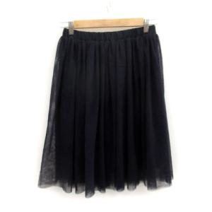 人気色 【ふうわり】中丈チュールスカート ネイビー ｄ77 - dafvitoria