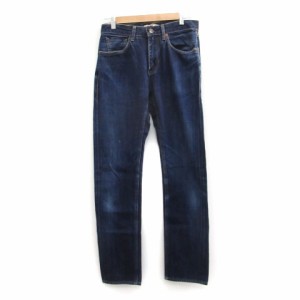 【中古】リーバイス Levi's デニム ジーンズ ストレート ロング丈 32 ブルー 青 /MS31 メンズ