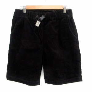 【中古】ニコアンド Niko and.. ショートパンツ ハーフパンツ クライミングパンツ コーデュロイ 3 黒 レディース