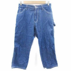 【中古】ディッキーズ Dickies デニムパンツ ジーンズ ペインターパンツ 七分丈 28 ブルー 青 /YM9 レディース