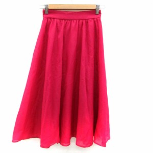 【中古】ジルバイジルスチュアート JILL by JILLSTUART フレアスカート ミモレ丈 S マゼンタ /HO51 レディース