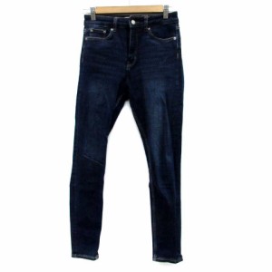 【中古】ザラウーマン ZARA WOMAN デニムパンツ ジーンズ スキニーパンツ ロング丈 4 紺 ネイビー /HO13 レディース