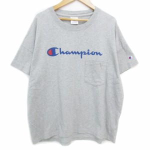 【中古】イーハイフンワールドギャラリー × チャンピオン Tシャツ カットソー クルーネック F 杢グレー レディース