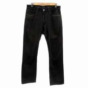 【中古】ビームス BEAMS デニムパンツ ジーンズ ストレートパンツ ロング丈 S 茶色 ブラウン /HO27 ■MO メンズ