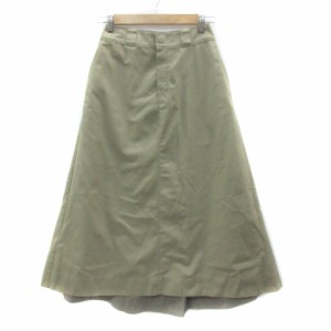 【中古】ディッキーズ Dickies フレアスカート マキシ丈 ロング丈 無地 M ベージュ /YS6 レディース