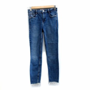 【中古】ザラ トラファルック ZARA Trafaluc デニムパンツ ジーンズ スキニーパンツ アンクル丈 24 青 レディース