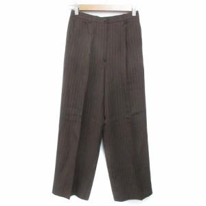 【美品】バーバリー ロンドン　ワイド スラックス　リネン混　タック　ブラック　黒 美品】バーバリー ロンドン ワイド スラックス リネン混 タック