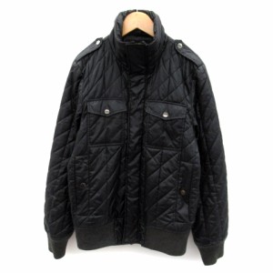 【中古】ユニバーシティーオックスフォードコレクション キルティングジャケット スタンドカラー M 黒 /SY5 メンズ