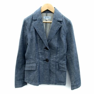 【中古】ミッシェルクラン MK JEANS デニムジャケット テーラードジャケット シングルボタン 38 紺 /SY6 レディース