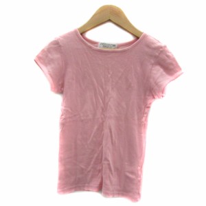 【中古】ジューシークチュール JUICY COUTURE Tシャツ カットソー 半袖 ラウンドネック 無地 S ピンク レディース