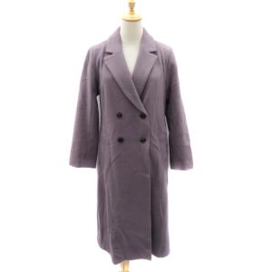 LITTLEBIG ダークパープル ウール ロングコート LAGUA GEM | LOOSY DOUBLE ロングコート (コート ) |SHEL'TTER