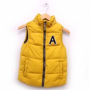 【中古】エイチ&エム H&M 子供服 ベスト 中綿 ブルゾン ワッペン ファスナー EUR134/140 イエロー /C キッズ