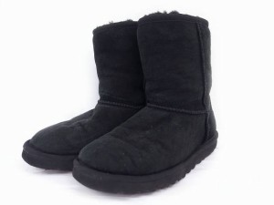 【中古】アグ オーストラリア UGG australia ブーツ ムートン クラシックショート シープスキン 23 ブラック 黒 /TT