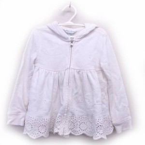 【中古】ラルフローレン RALPH LAUREN 国内正規 ベビー服 パーカー ジップアップ 長袖 バテンレース 24M 白 /TT