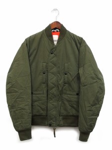 【中古】イエスタデイズ トゥモロウ MA-1 フライトジャケット 中綿 アウター PADDED FLIGHT JUMPER S カーキ /TT