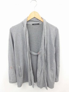 【中古】メイソングレイ MAYSON GREY カーディガン 無地 シンプル 長袖 2 グレー 灰 /TT32 レディース