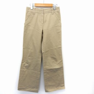 【中古】ジェイクルー J.CREW パンツ ストレート ロング シンプル ジップフライ 00 ベージュ /ST31 レディース