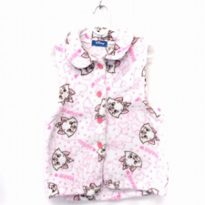 【中古】ディズニー Disney 子供服 ベスト おしゃれキャット MARIE ネコ ノースリーブ 110 ホワイト 白 ピンク /FT41