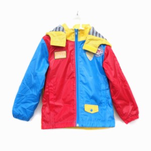 【中古】Convoy Team 子供服 アウター ジャンパー マウンテンパーカー 裏起毛 フード ボーダー 柄 ワッペン 120