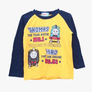 【中古】THOMAS＆FRIENDS 子供服 Tシャツ カットソー クルーネック ラグランスリーブ 長袖 プリント トーマス