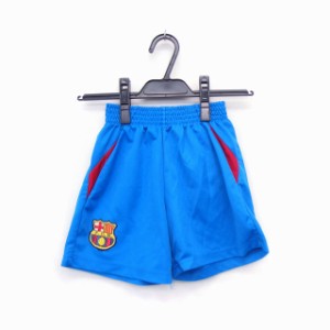 【中古】子供服 ズボン ハーフパンツ ワッペン バルセロナ S ブルー 青 /HT5 N キッズ