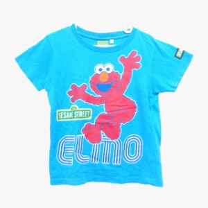 【中古】セサミストリート SESAME STREET 子供服 Tシャツ カットソー ボートネック 半袖 コットン 綿 プリント エルモ